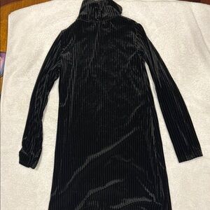 Black Velvet Turtleneck Dress